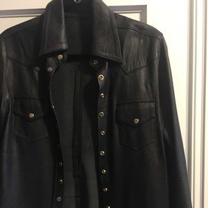 Woman’s leather shirt
